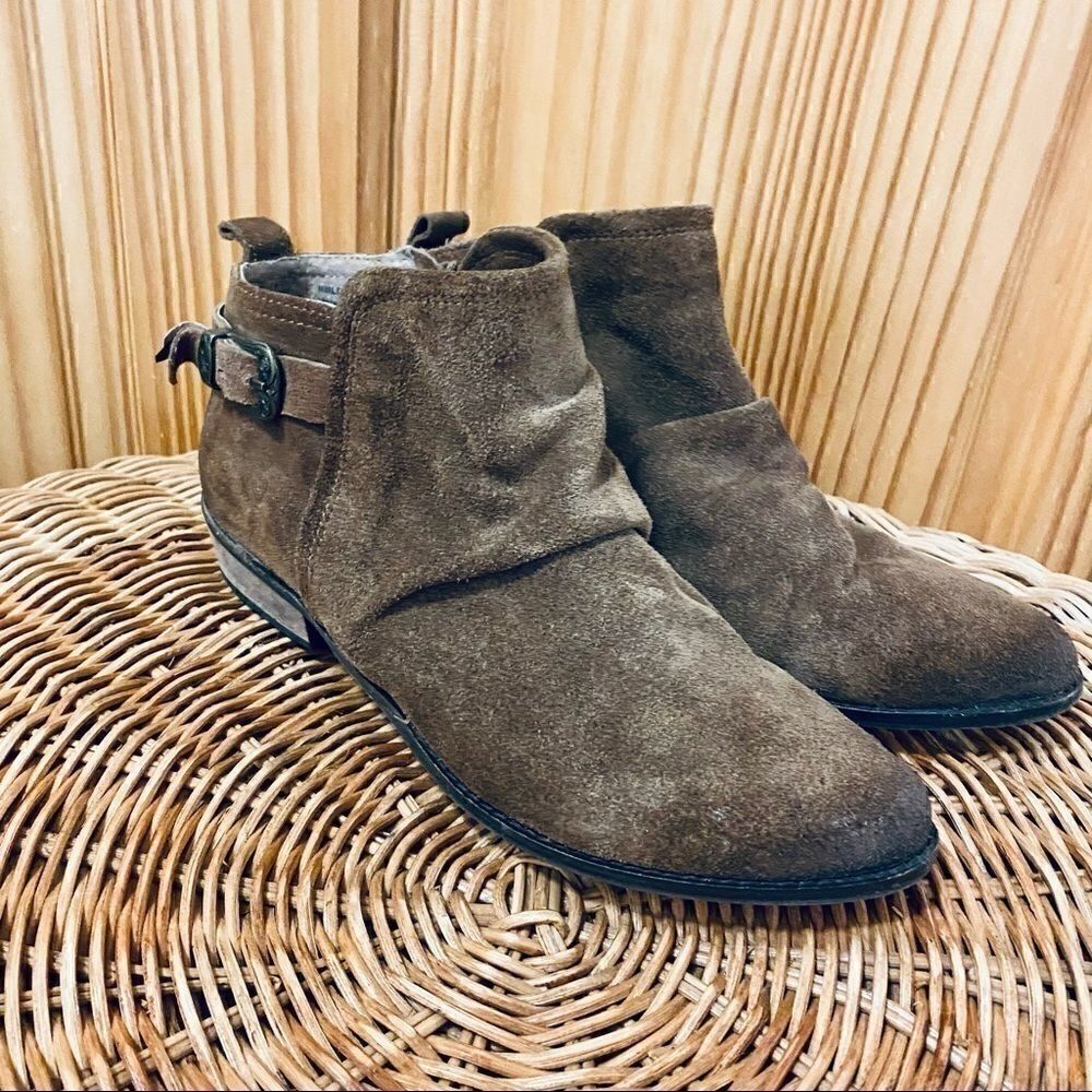 Naughty Monkey brown suede leather ankle boots 6.5